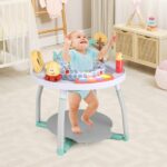 Costway TM10116WH 5-in-1 Baby Activity Center Interactive Bounce Seat with Removable Toys - White