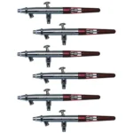 Paasche MIL-6P 0.74 mm Double Action Airbrush with Medium Head for MIL - Pack of 6