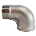 Anderson Metals 62163B 0.5 in. 90 Deg 150 lbs Stainless Steel 304 Street Elbow, Galvanized