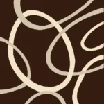 8 x 11 Hollywood Hand Carved Modern Indian Rug - Chocolate & Black